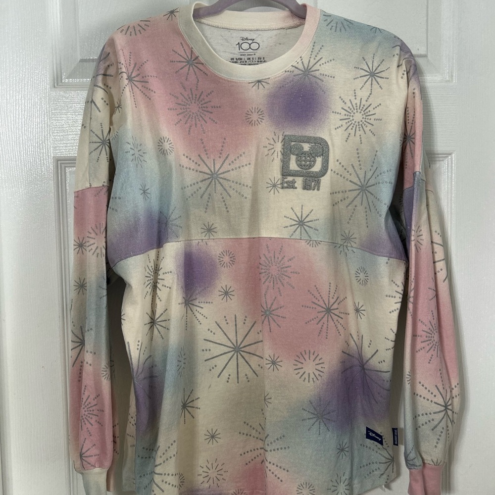 Disney 100th Anniversary Pink & Purple Tie Dye Spirit Jersey Never worn, Sz Smal